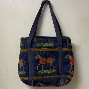 Vintage Heirloom Designs Quilted EQUESTRIAN Dressage 
tote Bag